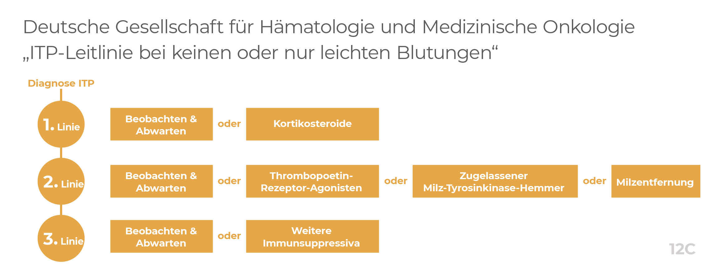 Leben mit ITP: Grafik mit der ITP-Leitlinie